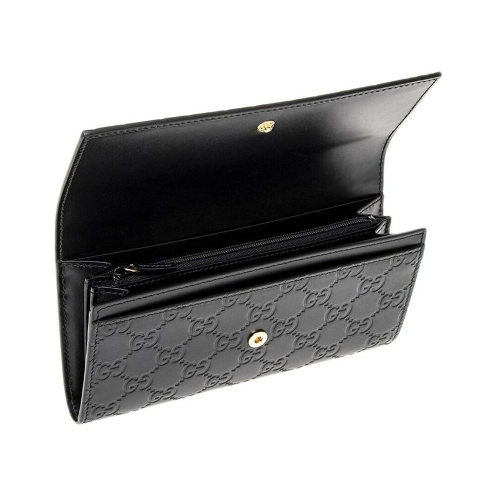 Gucci Guccissima Leather Long Wallet, Black - Picture 3 of 3